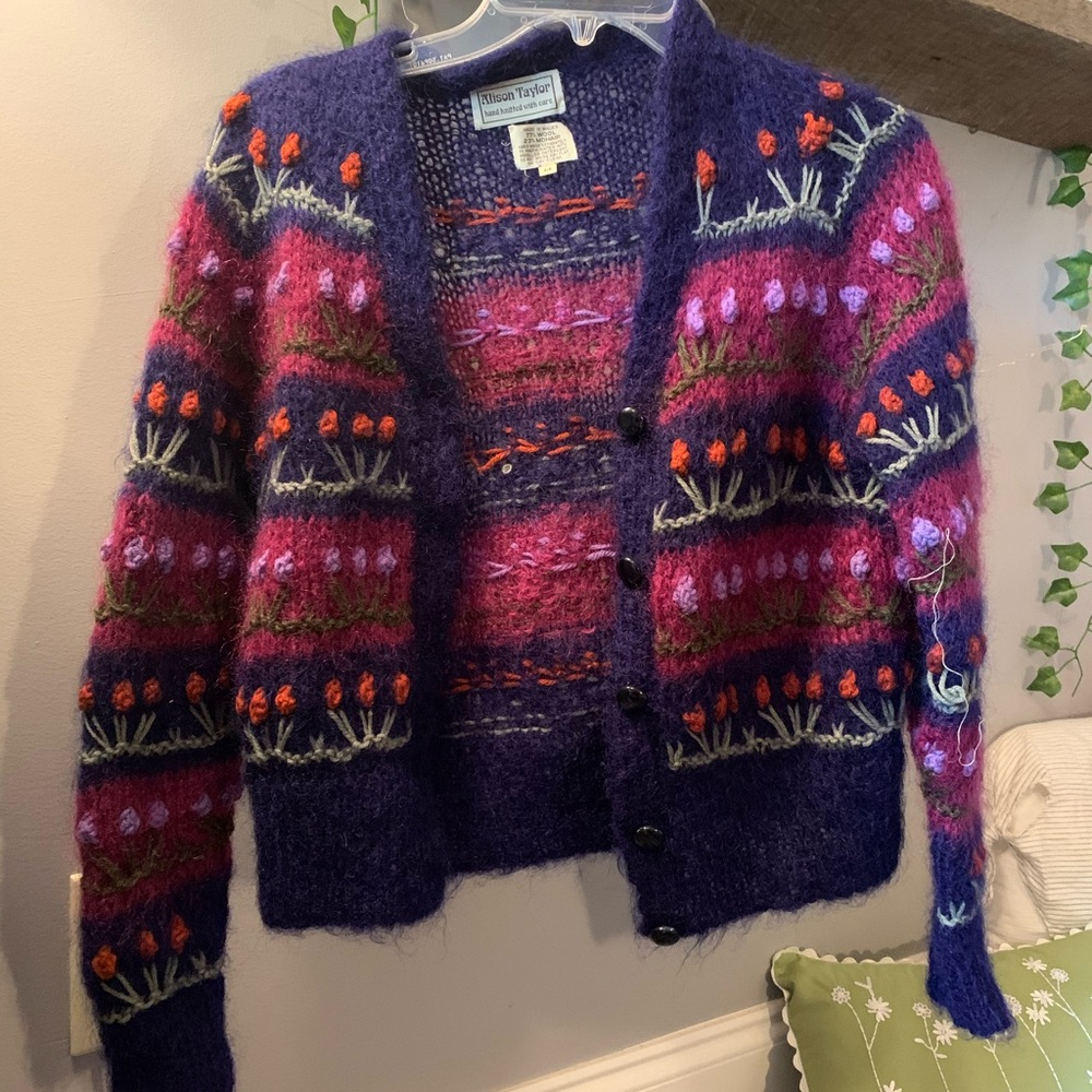 Button down sweater.